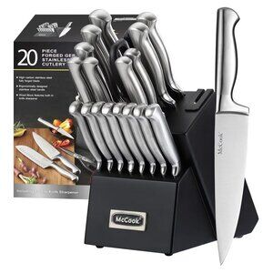McCook® Knife Sets,German Stainless Steel Kitchen Knives Block Set